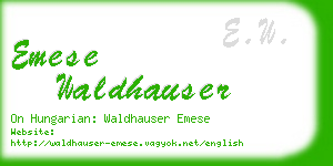 emese waldhauser business card